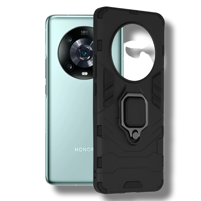 Silikonski ovitek "ring" za Honor Magic 4 Pro - Črna – Infostyle