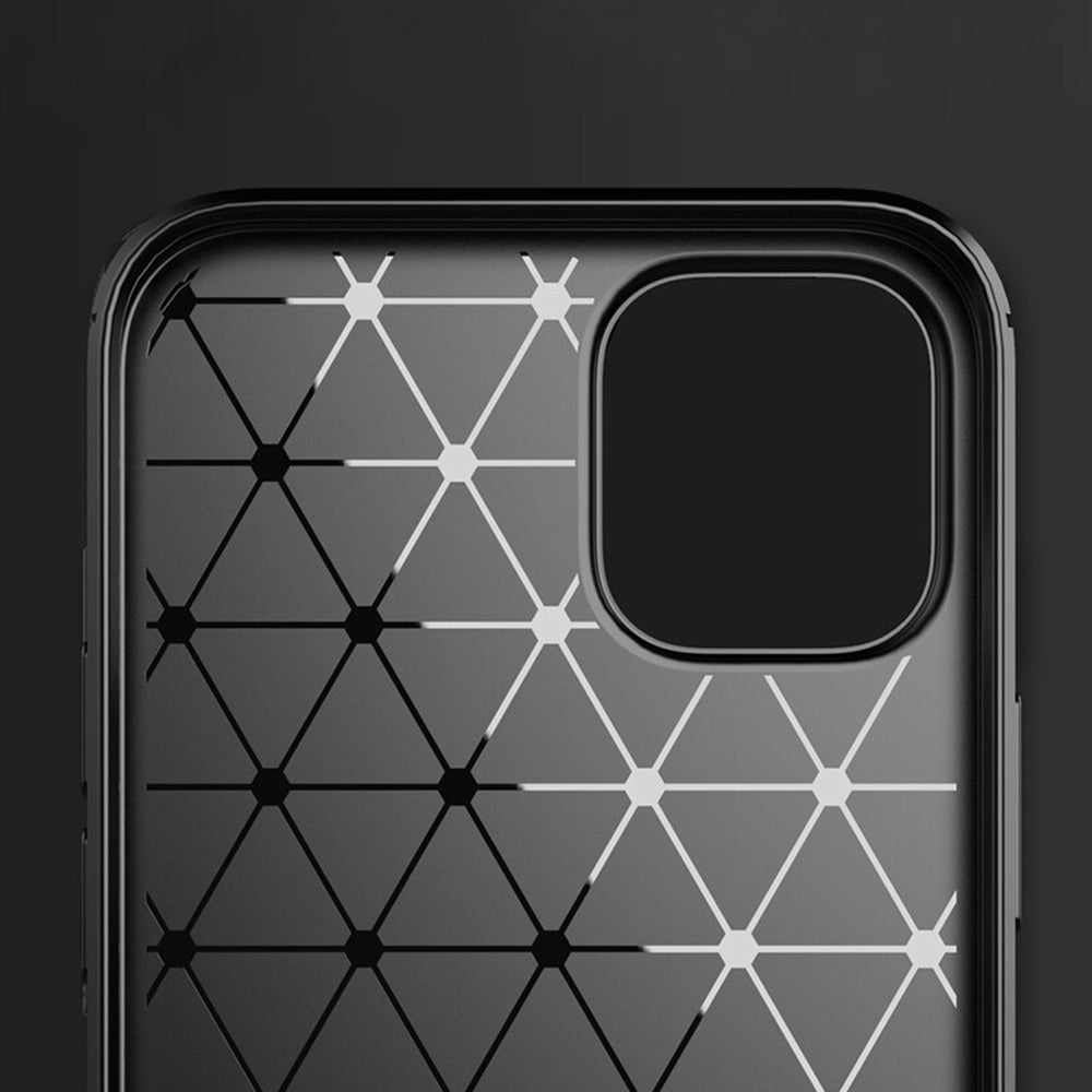 Silikonski ovitek "carbon" za iPhone 14 Pro - Črna – Techsuit