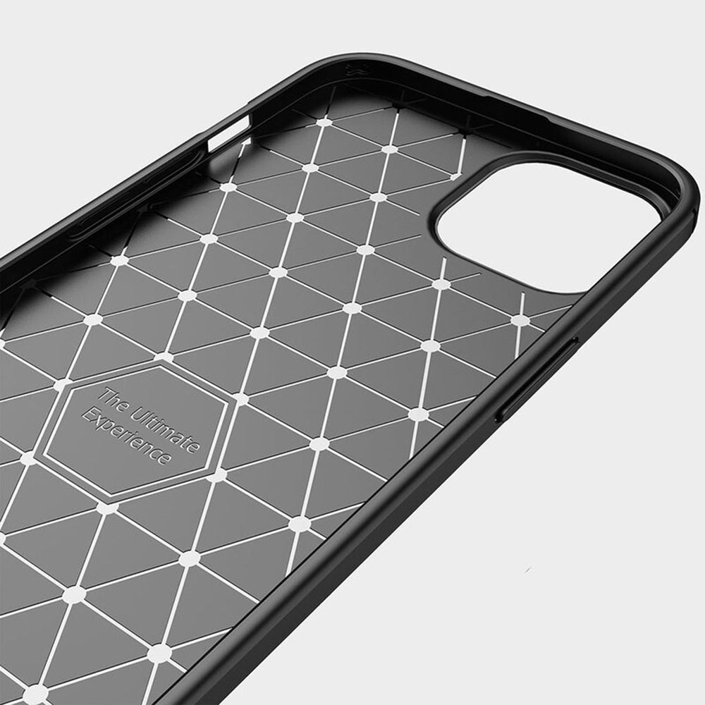 Silikonski ovitek "carbon" za iPhone 14 Pro - Črna – Techsuit