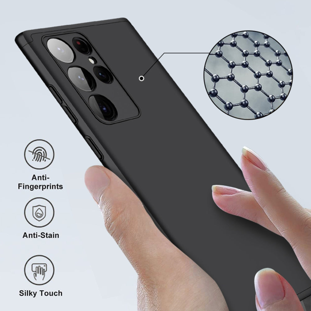 GKK 360 ovitek za Samsung Galaxy S22 Ultra - črna