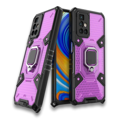 Silikonski ovitek "Honeycomb armor ring" za Xiaomi Redmi 10 - Vijolična – Infostyle