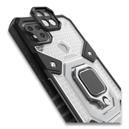 Silikonski ovitek "Honeycomb armor ring" za Xiaomi Redmi 9C - Črna – Infostyle