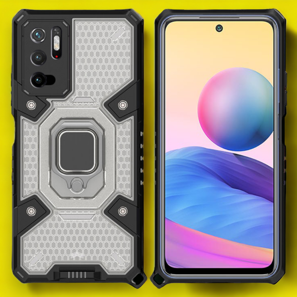Silikonski ovitek "Honeycomb armor ring" za Xiaomi Redmi Note 10 5G – Infostyle
