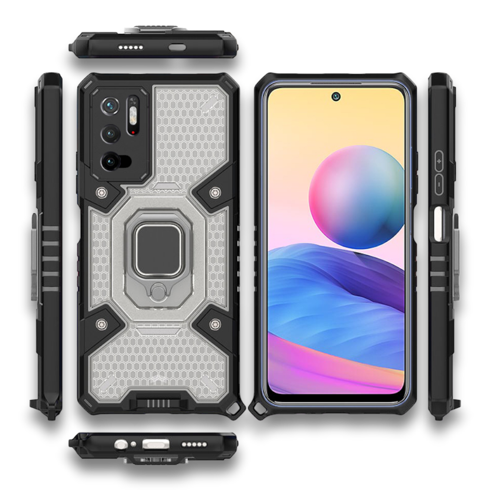 Silikonski ovitek "Honeycomb armor ring" za Xiaomi Redmi Note 10 5G – Infostyle