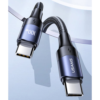 Polnilni in podatkovni kabel 100W – Usams – Črna