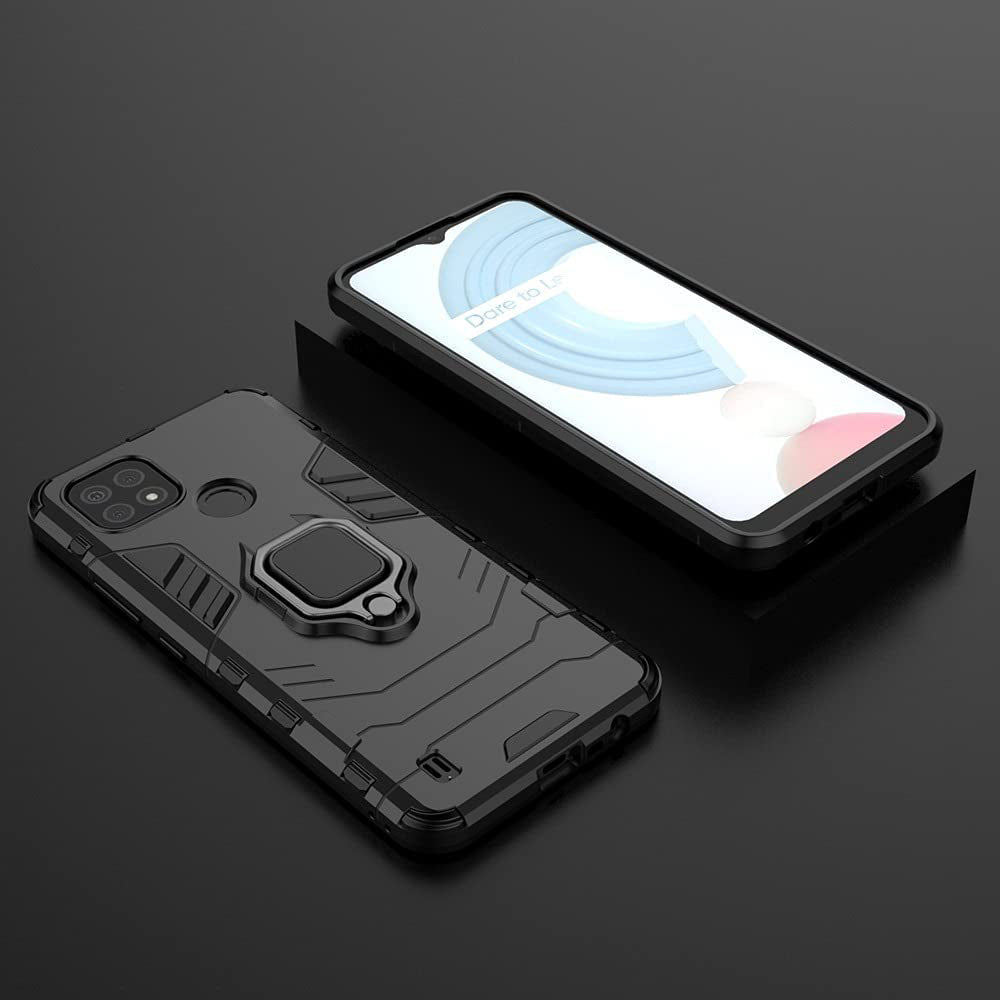 Silikonski ovitek "ring" za Xiaomi Realme X50 5G - Črna – Infostyle