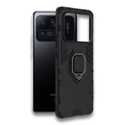 Silikonski ovitek "ring" za Xiaomi Mi 11 Ultra - Črna – Infostyle