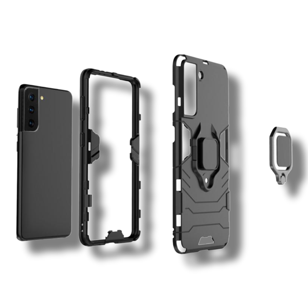 Silikonski ovitek "ring" za Xiaomi Redmi Note 10 5G - Črna – Infostyle