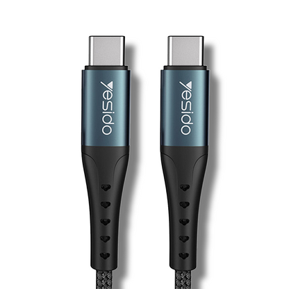 Polnilni in podatkovni kabel iz USB C v USB C - Črna – Yesido