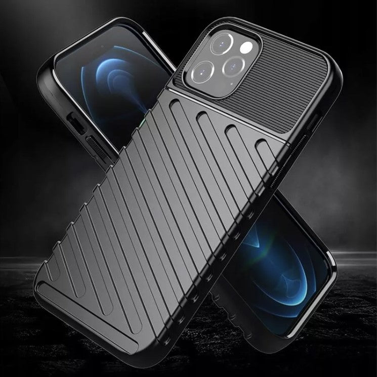 Ovitek "Thunder" za iPhone 12 Pro Max - Črna – Infostyle – Črna / TPU silikon
