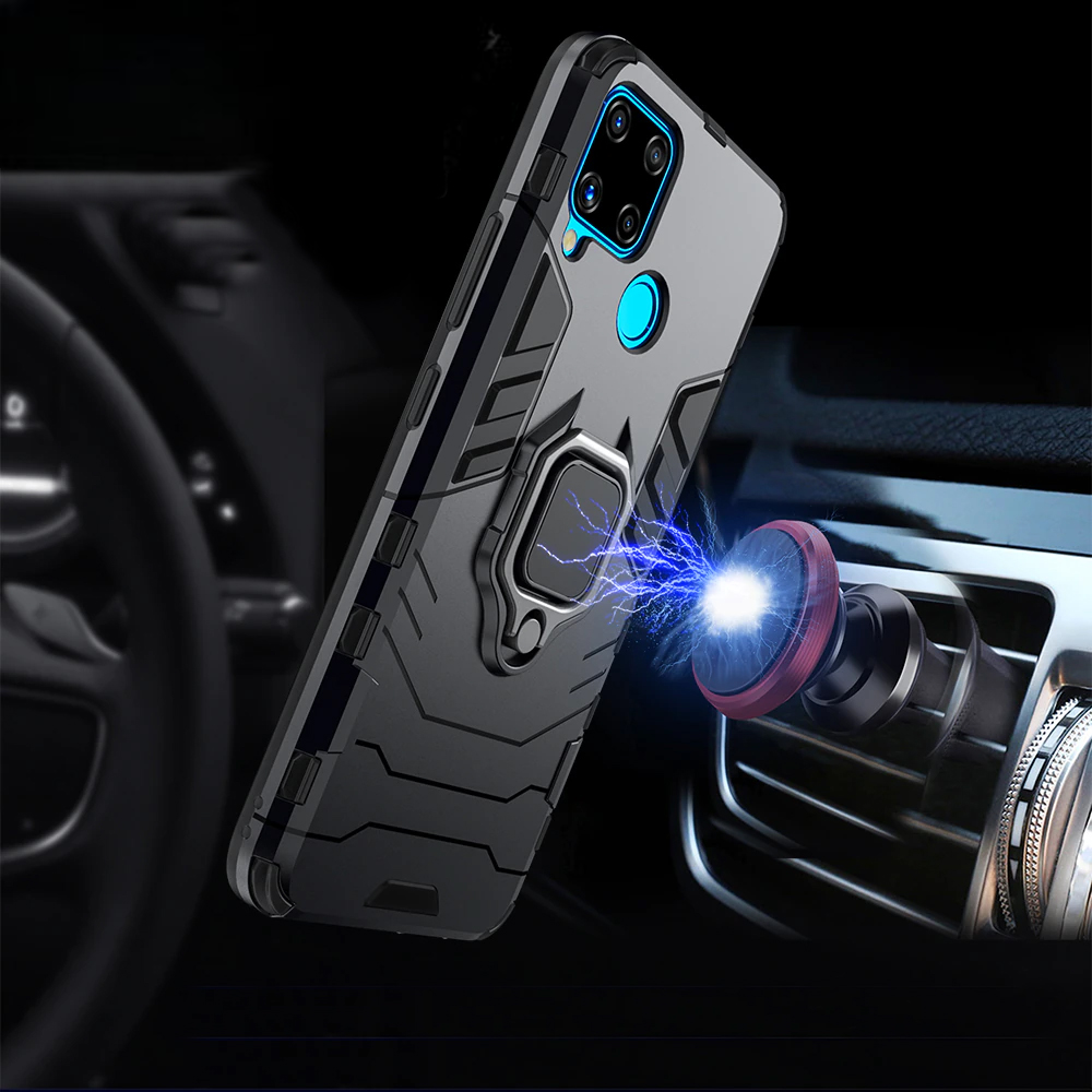 Silikonski ovitek "ring" za Honor Magic 4 Pro - Črna – Infostyle