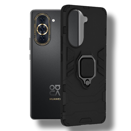Silikonski ovitek "ring" za Huawei nova 10 Pro - Črna – Infostyle