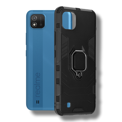 Silikonski ovitek "ring" za Realme C11 2021 - Črna – Infostyle