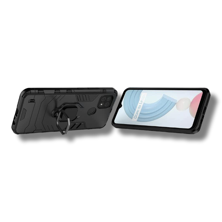 Silikonski ovitek "ring" za Realme C21 - Črna – Infostyle