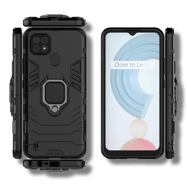 Silikonski ovitek "ring" za Realme C21 - Črna – Infostyle