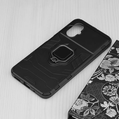 Silikonski ovitek "ring" za Xiaomi Poco M5 - Črna – Infostyle – Črna / PC + TPU silikon