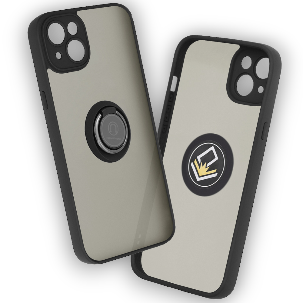 Ovitek za telefon "Glinth" za iPhone 14 Plus – Techsuit – Črna / PC + TPU silikon