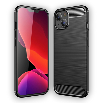 Silikonski ovitek "carbon" za iPhone 13/14/15 - Črna – Techsuit – Črna / TPU silikon