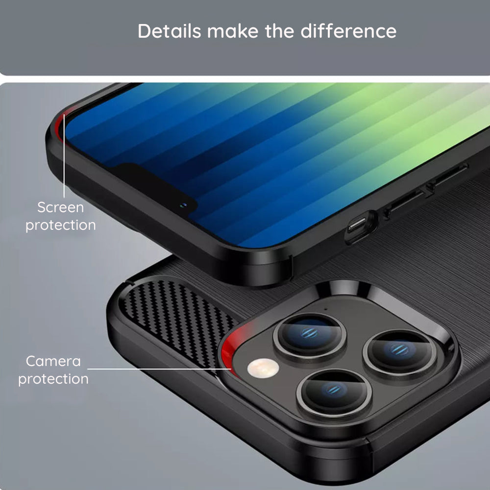 Silikonski ovitek "carbon" za Samsung Galaxy S23 Ultra - Črna – Techsuit