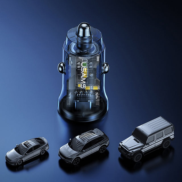 Avto polnilec A+C - Type-C PD30W, USB 18W – Usams