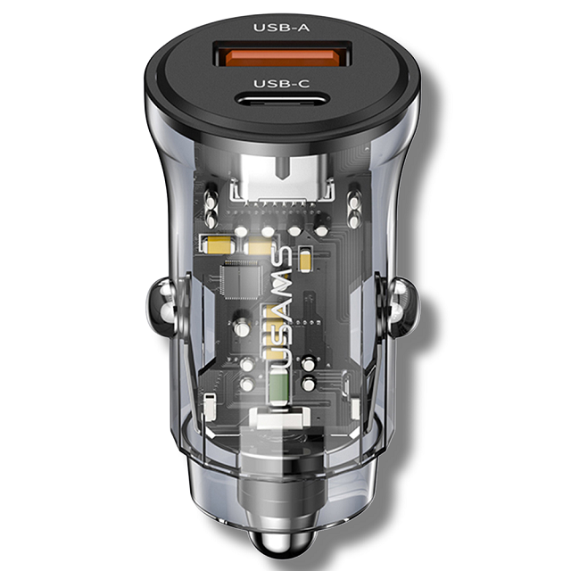 Avto polnilec A+C - Type-C PD30W, USB 18W – Usams
