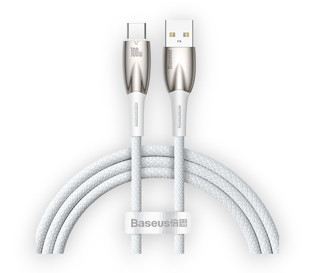 Polnilni in podatkovni kabel v dveh barvah in velikostih - Glimmer – Baseus – Črna / 200 cm