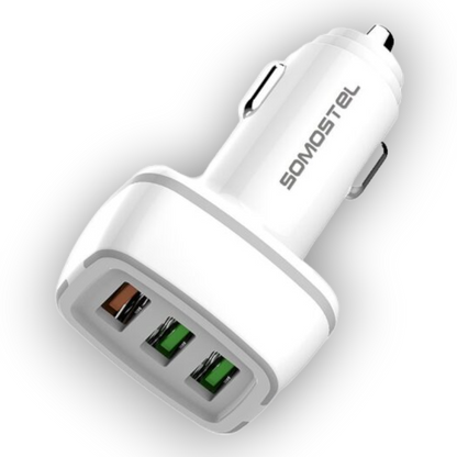 Avto polnilec 3 x USB - Črna – Somostel