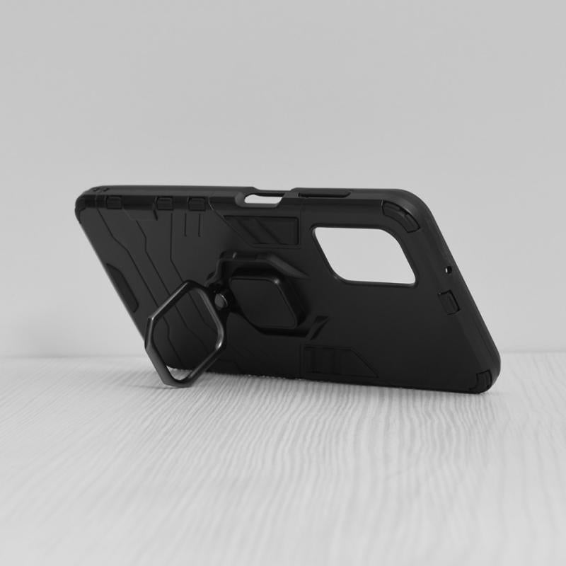 Silikonski ovitek "ring" za Xiaomi Redmi Note 10 5G - Črna – Infostyle