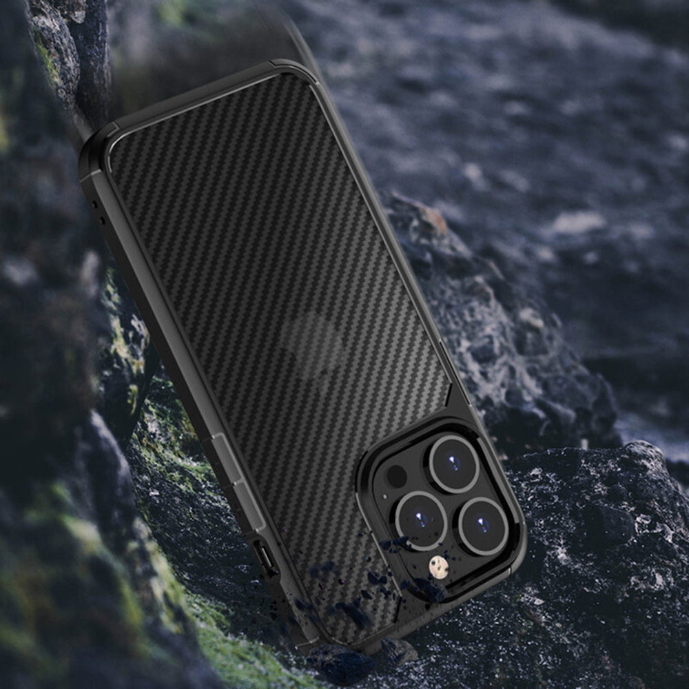 Ovitek "Carbon Fuse" za iPhone 14 Pro Max – Infostyle