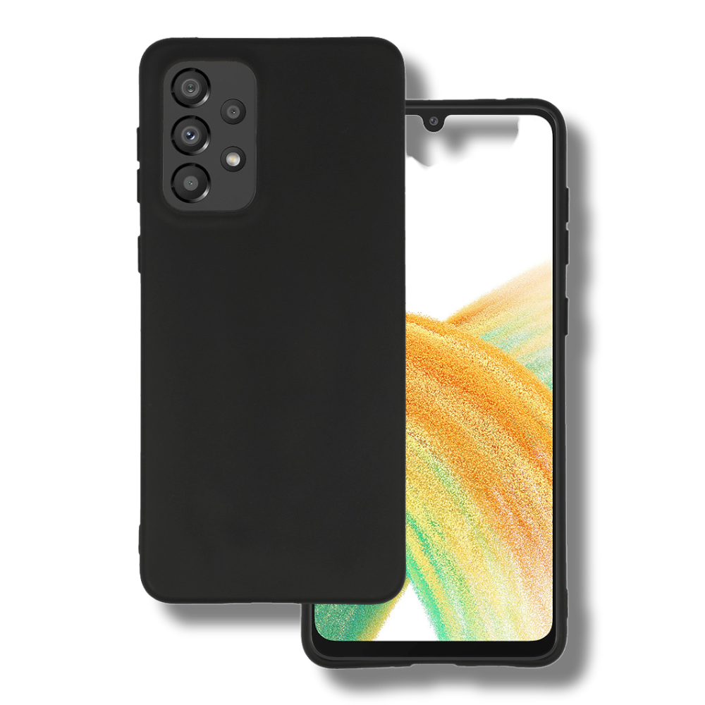 Silikonski ovitek "matt" za Samsung Galaxy A33 5G - Črna – Infostyle – Črna / Silikon