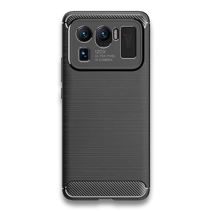 Silikonski ovitek "carbon" za Mi 11 Ultra - Črna – Techsuit – Črna / TPU silikon