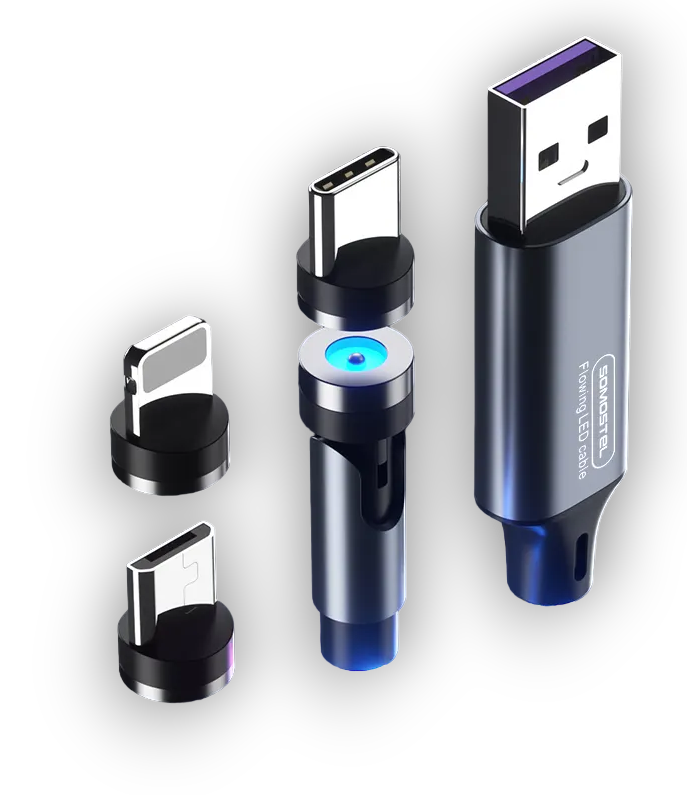 Magnetni kabel 3 v 1 – Somostel – Zelena