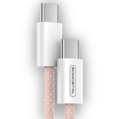 Polnilni in podatkovni kabel USB C- USB C v 3 barvah – Somostel – Rumena