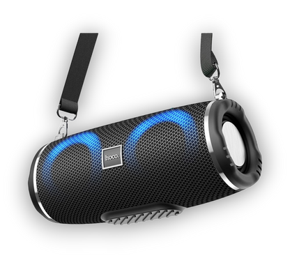 Bluetooth zvočnik Hoco "Sports" s paščkom in svetlobnimi učinki - Črna