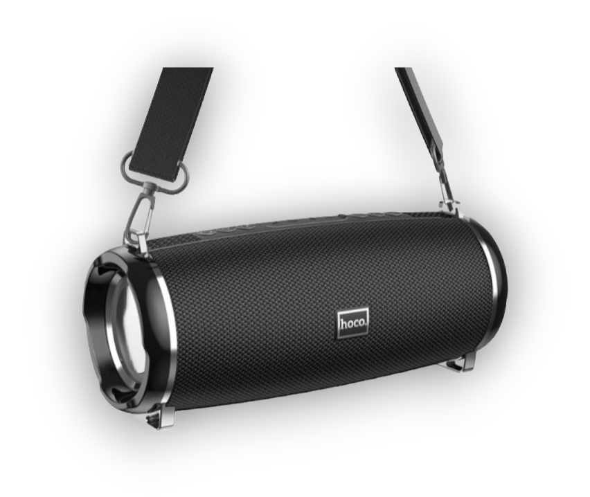 Bluetooth zvočnik Hoco "Sports" s paščkom in svetlobnimi učinki - Črna