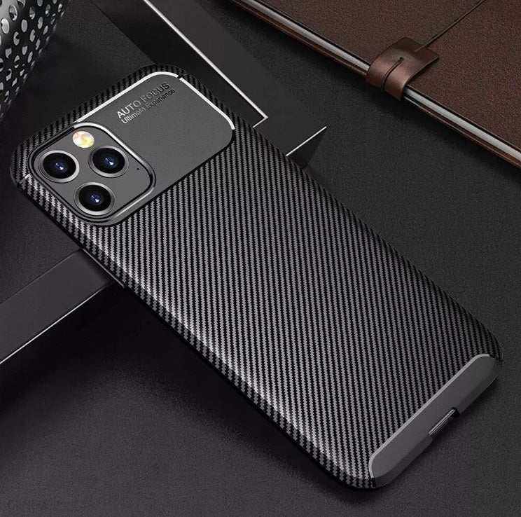 Ovitek "Vennus Carbon Elite" za Xiaomi Mi 12 Ultra - črna – Črna / TPU silikon
