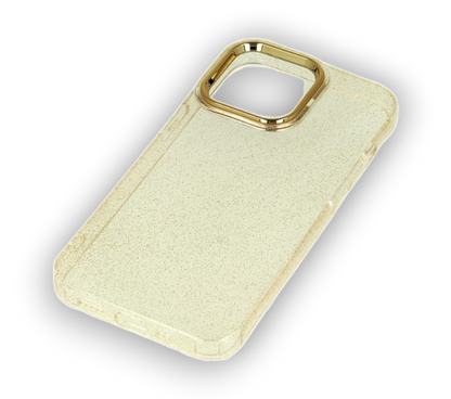Silikonski ovitek "Gold Glitter" za iPhone 14 - zlata – Tel Protect