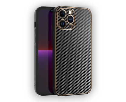 Ovitek "Leather Carbon" za Xiaomi Redmi Note 10 Pro - Črna – Tel Protect – Črna / TPU silikon