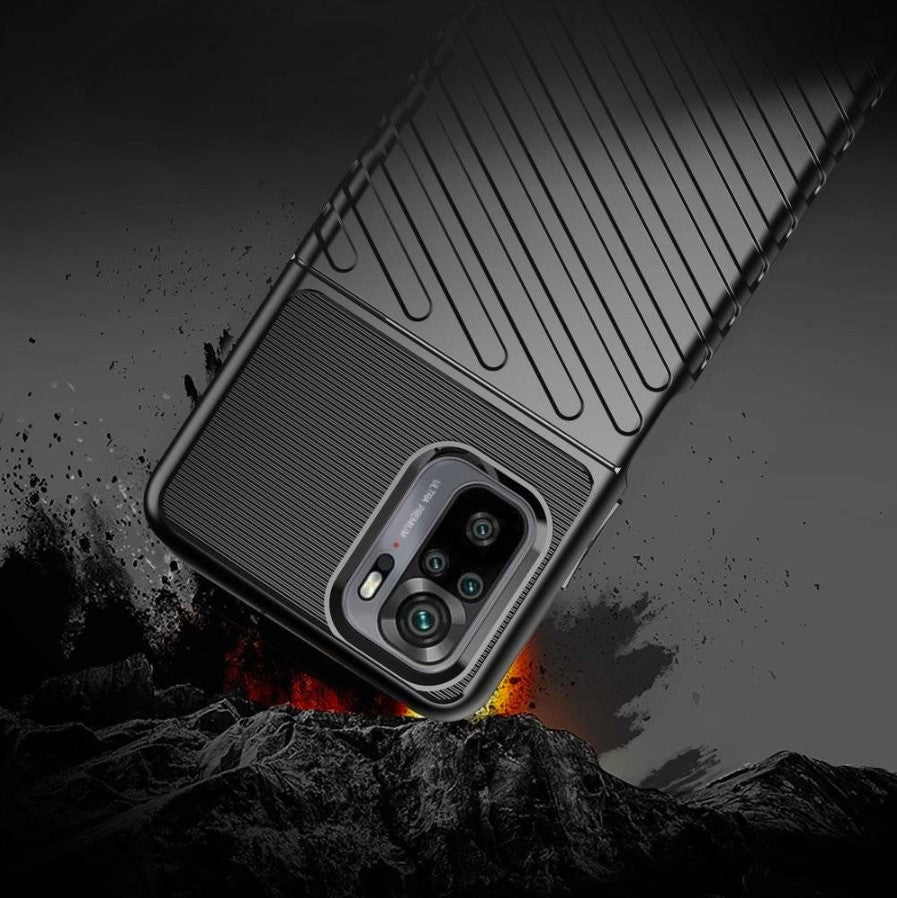 Ovitek "Thunder" za Xiaomi Redmi 10 - Črna – Infostyle
