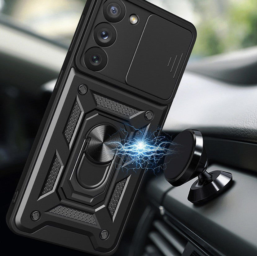 Silikonski ovitek "Slide Camera Armor" za Samsung Galaxy A34 - Črna – Infostyle