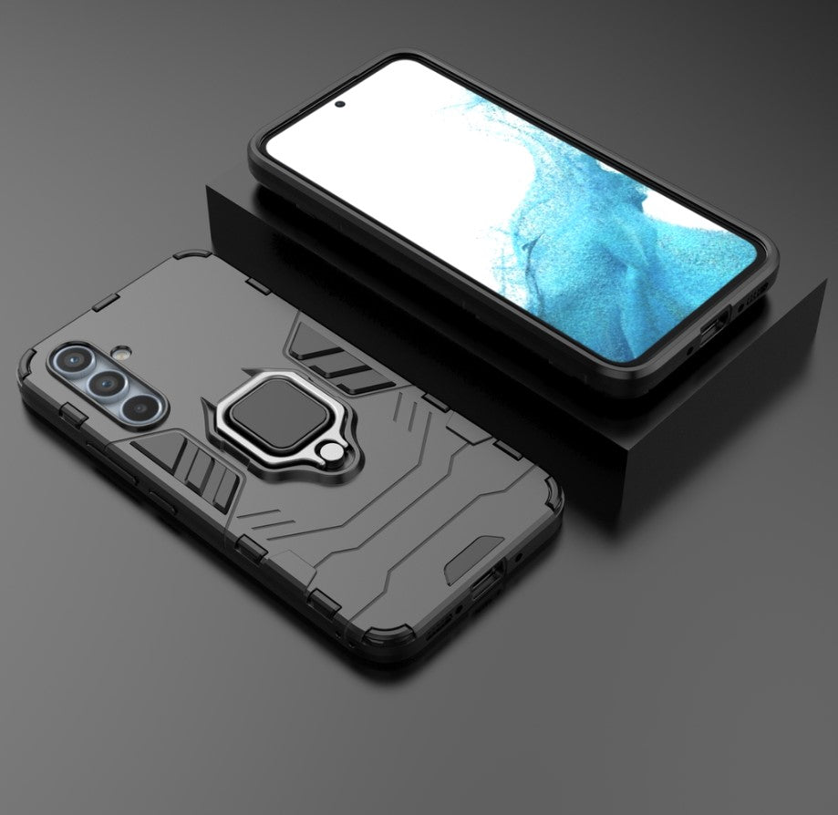 Silikonski ovitek "Ring Armor" za Samsung Galaxy A54 5G - Črna – Infostyle – Črna / PC + TPU silikon