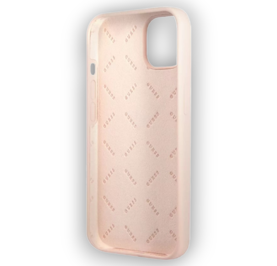 Ovitek Guess "pink mini 3D logo" za iPhone 13 Mini - roza (GUHCP13SS4LP)