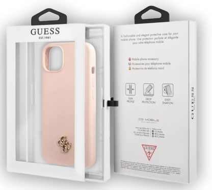Ovitek Guess "pink mini 3D logo" za iPhone 13 Mini - roza (GUHCP13SS4LP)