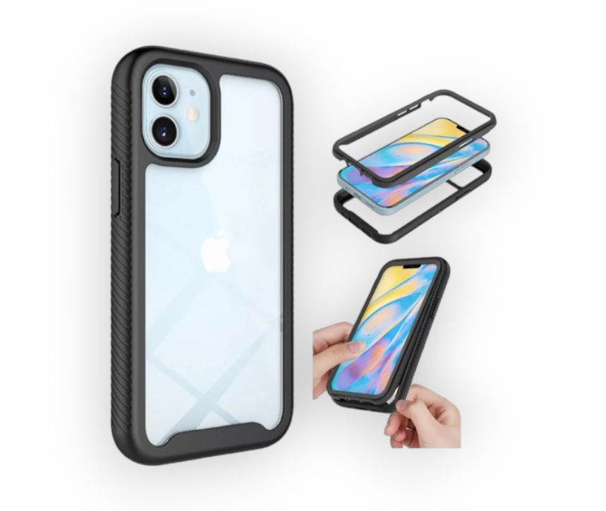 Ovitek 360 za iPhone 11/XR - Črna – Techsuit