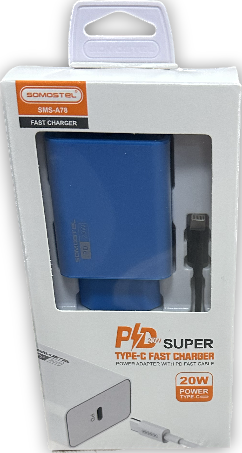 Komplet hišni polnilec s kablom za hitro polnjenje za Apple - Modra – Somostel