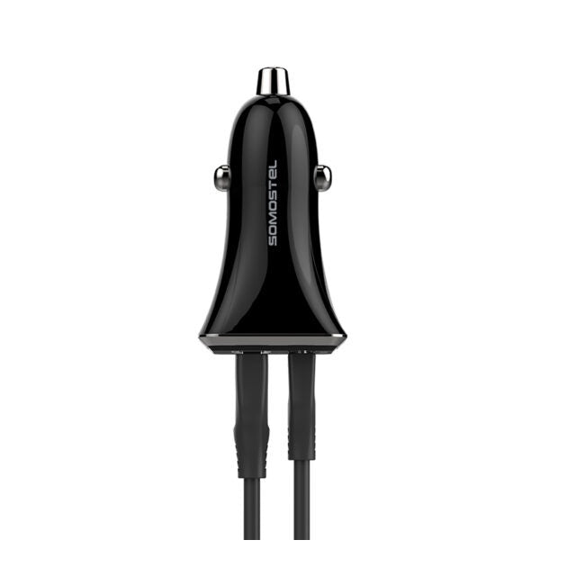Avto polnilni adapter za hitro polnjenje USB in C 28W - Bela – Somostel