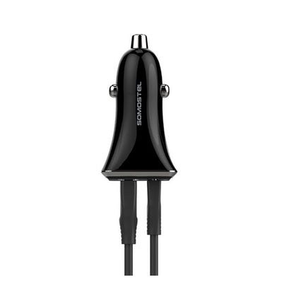 Avto polnilni adapter za hitro polnjenje USB in C 28W - Bela – Somostel