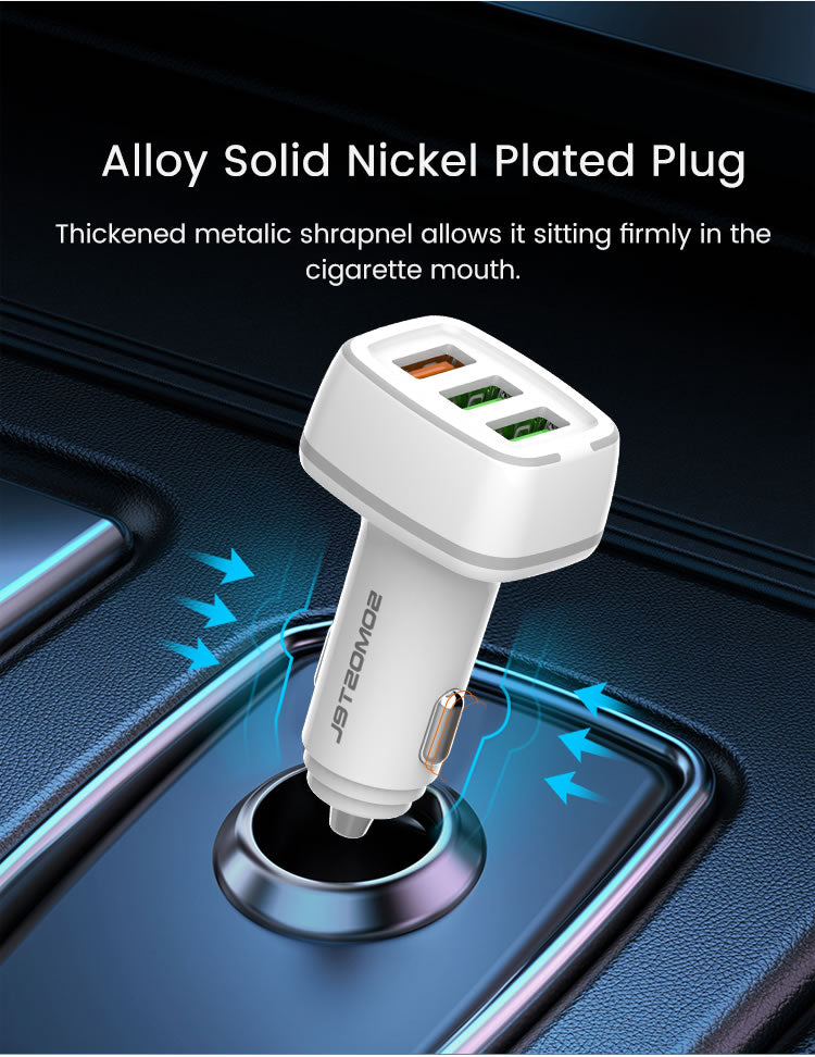 Avto polnilec 3 x USB - Črna – Somostel – Črna