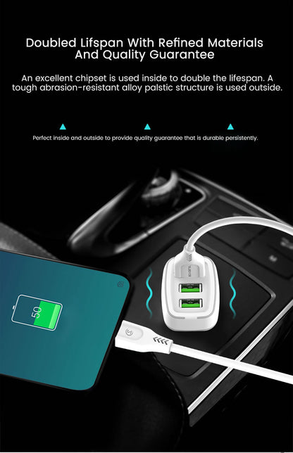 Avto polnilec 3 x USB - Črna – Somostel