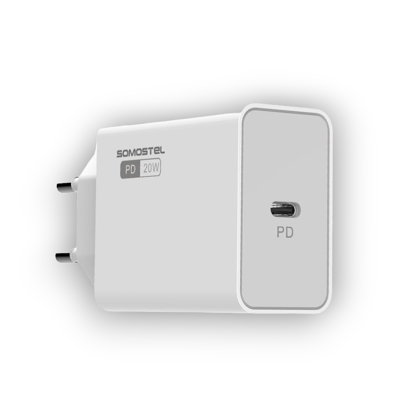 Komplet hišni polnilec s kablom za hitro polnjenje (USB C) – Somostel – Bela